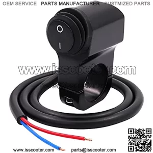 Waterproof Solid AL Alloy IP68 Toggle Switch for Motorcycle Handlebar, 12V Dirt Bike Light Switch - Fits 7/8" Handlebars Black