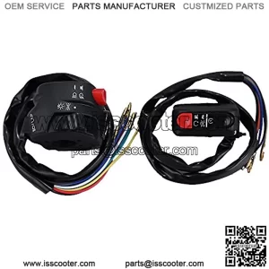 7/8" Motorcycle Handlebar Button Switch Set Left + Right Ignition Engine Stop Lamp Horn Light Universal Fit for 22mm Handle Bar