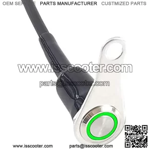 Universal Stainless Steel LED Motorcycle Switch Horn Handlebar Adjustable Mount Waterproof Switches Button DC12V momentary Actions (Color : A-Green-Monentary action)