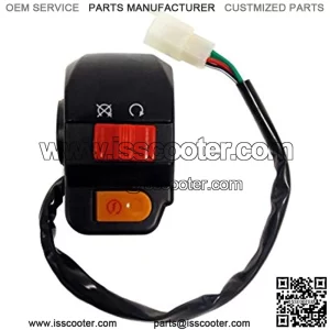 Right Side RH Starter Switch (Electric Starter Button Plus Kill Switch) for Scooters 50cc - 4 Wires/Pin Connector