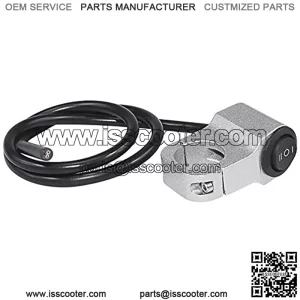 Motorcycle Headlight Switch, 7/8" Handlebar Light Switch 12V Motorcycle Handlebar On-Off-On Button Switch, Aluminium Alloy Fog Brake Light Switch