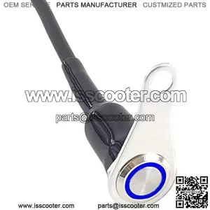 Universal Stainless Steel LED Motorcycle Switch ON-Off Handlebar Adjustable Mount Waterproof Switches Button DC12V Fog Light (Color : A-Blue- Latching Action))