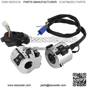 Motorcycle switches-Motorcycle Handlebar Controll Switches,Pair Motorcycle Handlebar Switch Control Button for Turn Signal Headlight Horn 25mm Universal