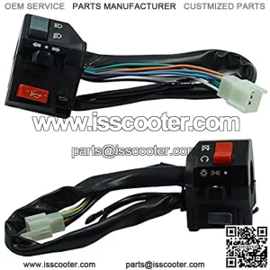 Universal Motorcycle Handlebar Control Switches Motocross ATV Off-Road Motorbike Switch Motorcycle Accessories (Color : Left and Right)