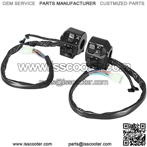 1 Pair DC 12V 7/8" 22mm Motorcycle Handlebar Switch Horn Turn Signal Headlight Control Buttons