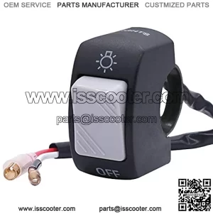 12V 7/8(22mm) Universal Motorcycle Handlebar Switch Motorcycles Scooter Electrombile Motorbike Headlight Grey On Off Button F001-H