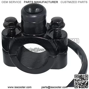 Universal 7/8" Motorcycle Handlebar ON Off Switch Button Headlight Fog Brake Light Switch with Two Bullet Connectors Black Button