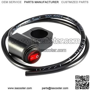 12V 16A Motorcycle Handlebar Mount ON-Off Switch, Waterproof Aluminium Alloy Headlight Switches for 7/8" 22mm Handlebar Switch Fog Spot Light On Off Led Indicator, (Black)