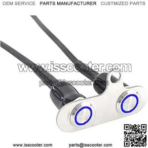 Universal Stainless Steel LED Motorcycle Switch ON-OFF Handlebar Adjustable Mount Waterproof Switches Button DC12V Fog Light (Color : D-bule-Latching action)