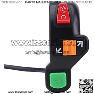 Handlebar Switch, 7/8inch 22mm Motoycle Headlight Horn Turn Signal Light Switch Handlebar On/Off Button