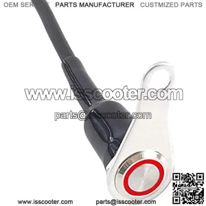 Universal Stainless Steel LED Motorcycle Switch ON-Off Handlebar Adjustable Mount Waterproof Switches Button DC12V Fog Light (Color : A-red-Latching)