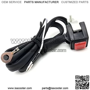 Universal Red 7/8" Handlebar Starter/Kill Cut Off Stop Switch Push Button For Motorcycles ATVs Scooters Snowmobiles