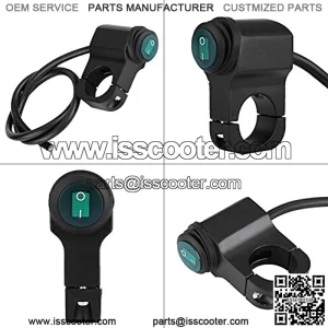 Interruttore Moto - Handlebar Switch 22mm 7/8inch Weatherproof Universal Motorcycle Handlebar Mount Switch Assembly for ATVs Scooters Motorbikes Aluminium Alloy
