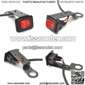 Universal ATV Scooter Motorcycle Handlebar Mirror mount Kill Switch On-Off Light