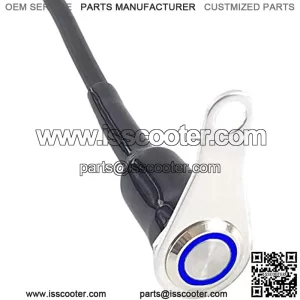 Universal Stainless Steel LED Motorcycle Switch Horn Handlebar Adjustable Mount Waterproof Switches Button DC12V momentary actions (A-BLUE-Monentary action)