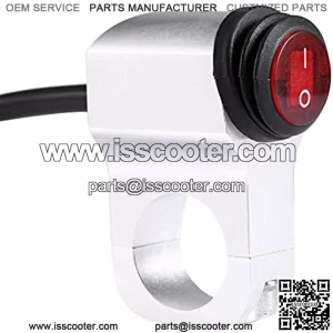 12V 16A Motorcycle Motorbike Waterproof Handlebar Headlight Fog Spot Light On Off Switch (Silver)