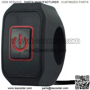 7/8" Waterproof Motorcycle Handlebar Mount Headlight Fog Light Spot Lights Switch Kill Switch DC 12V Latching Action