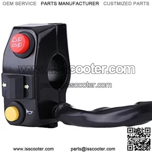 7/8" 22MM Motorcycle Handlebar Motorcycle Waterproof Control Switch with Horn Turn Signal High Low Beam Control Universal for Motorbikes Electric Bike ATVs Scooters(Black)