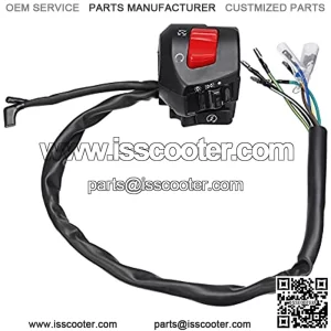 Universal 12V Motorcycle 7/8" Handlebar Control Switches Horn Turn Signal Headlight Electrical Start Switch Double Throttle