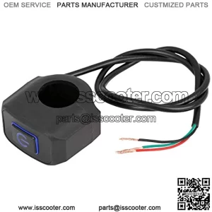CYCLE Plastic Motorcycle Handlebar Headlight Switch Button with Blue Indicator Light