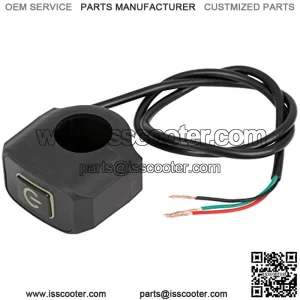 CYCLE Plastic Motorcycle Handlebar Headlight Switch Button with Yellow Indicator Light