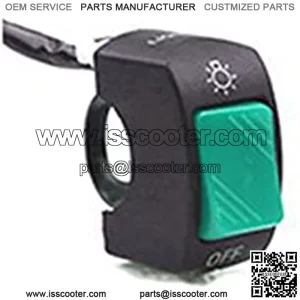 22mm ON/Off Motorcycle Switch Push Button 12V Button Connector Handlebar Switch Fit for ATV Electronic Bike Scooter Motorbike (Color : VNGGVGCN-Green)