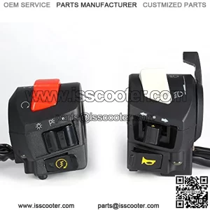 Motorcycle Handlebar Switch, 2X Universal 7/8" Motorcycle Handlebar Toggle Switch On Off Push Button Switch Electric Fog Lamp Light Start Handlebar Controller Switch Bicycle Motorcycle Tuning Part