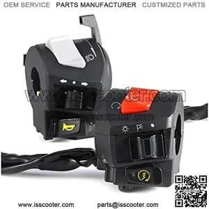 2X Motorcycle 7/8" Handlebar Horn Turn Signal Headlight Electrical Start Switch Control Switches Universal Motorcycle Parts