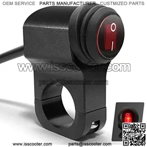 Motorcycle Handlebar Switch ATV Handlebar Light Switch 12V CNC Aluminium Alloy Push Botton Waterproof Switches for Motorcycle Light Bike Light Spotlight- Fits 7/8" Handlebars (22mm)
