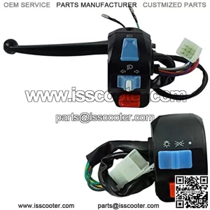 Ghost thorn 1 Pair 12V Waterproof Motorcycle Left and Right Handlebar Control Switch Horn Turn Signal Compatible with GY6 50cc 125cc 150cc (Color : One lever)
