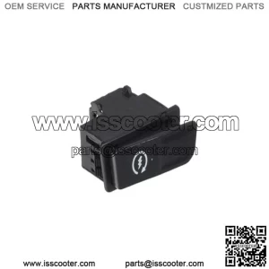 Black 2-Pin Starter Switch for ATVs, Go-Karts, & Scooters