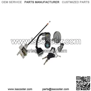 50cc, 125cc, and 150cc Scooter Ignition Module (Key Switch) Complete Assembly with Keys and 5 Pin Connector