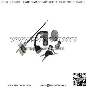 50cc, 125cc, and 150cc Scooter Ignition Module (Key Switch) Complete Assembly with Keys and 4 Pin Connector (Type 2)