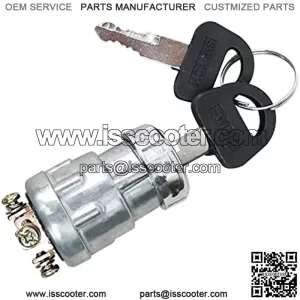 Jiayicity Key Ignition Switch JK424 12V 10A with 3 Position 3 Connection Terminal 2 Keys Compatible with Car Moto Tractor Forklift Truck Scooter Trailer Agricultural Modified Car UTV