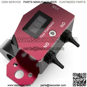 Electric USB Voltmeter Charger Motorcycle Decoration Modification Accessories CNC Scooter Double Flashing Light Button Switch