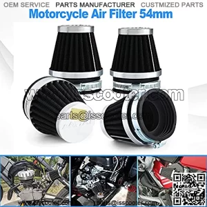 OXMART Motorcycle Air Filter 4pcs Universal Air Pod Filters for Honda Yamaha Suzuki Kawasaki ATV Scooter (54mm)