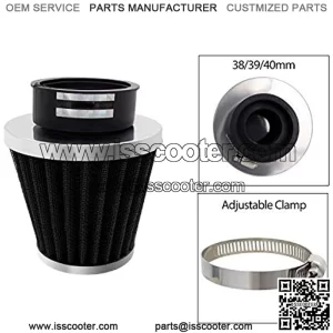 SR1-AF3 38mm Air Filter for GY6 50cc QMB139 Moped Scooter Off Road Motorcycle ATV Quad Wheeler XR50 CRF50 XR CRF 90cc 110cc 125cc Dirt Pit Bike