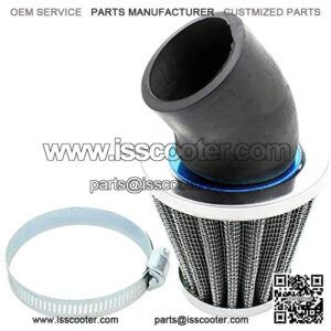 41mm 42mm 43mm 1.65inch Air Filter Cleaner 45 Degree Angled for 125cc-150cc 200cc 250cc Motorcycle ATV Quad Scooter Gokart Moped Chopper Pit Dirt Pocket Mini Super Bike GY6 PZ24 PZ30 CG 1.65in