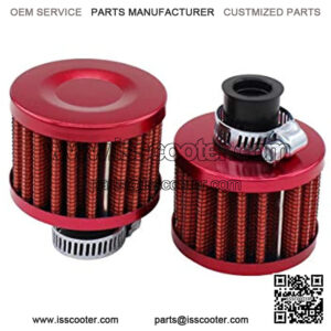2pc 13Mm Red Cone Mini Oil Air Intake Crankcase Vent Valve Cover Breather Filter for Car Motorcycle Bike ATV Scooter