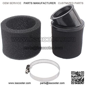 Universal 48mm 49mm 50mm Angled Double Foam Pod Air Filter Cleaner 50cc 70cc 90cc 110cc 125cc Motorcycle ATV Quad Scooter Go Kart Moped Pit Dirt Racing Super Pocket Mini Bike Yamaha