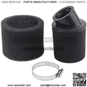 Universal 38mm 39mm 40mm Angled Double Foam Pod Performance Air Filter Cleaner 50cc 70cc 90cc 110cc 125cc Motorcycle ATV Quad Scooter Go Kart Moped Pit Dirt Racing Super Pocket Mini Bike Yamaha