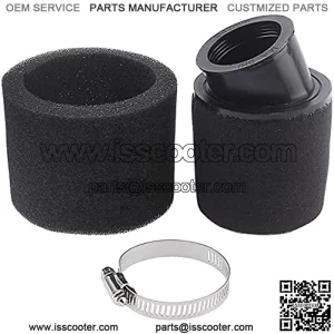 Universal 41mm 42mm 43mm Angled Double Foam Pod Performance Air Filter Cleaner 50cc 70cc 90cc 110cc 125cc Motorcycle ATV Quad Scooter Go Kart Moped Pit Dirt Racing Super Pocket Mini Bike Yamaha