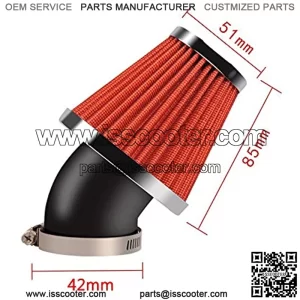 High Performance Replacement Air Filter 42mm High Flow Air Filter Motorcycle Air Filter for Honda Yamaha Kawasaki Suzuki ATV Dirt Bike GY6