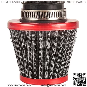 ATV 35mm 38mm Air Filter for 50cc 70cc 80cc 90cc 110cc 125cc Taotao Sunl Baja Roketa Honda CRF Dune Buggy Four Wheeler Quad Dirt Pit Bike Parts (Red, 35mm)