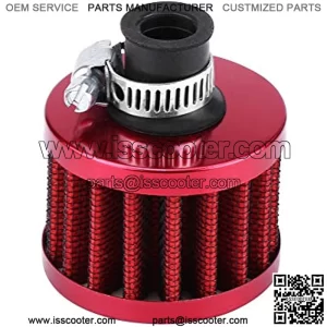 13mm Universal Clamp-on Air Filter, Car Cold Air Intake Filter for Scooter ATV Dirt Pit Bike Motorcycle Crankcase Vent Cover Breather(Red)