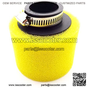 Yellow Foam 38mm Air Filter Cleaner For 110cc 125cc Motorcycle Pit Monkey Dirt Bike Go Kart Scooter Moped ATV Quad 4 Wheeler
