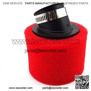 Red 38mm Bent Angled Foam Air Filter Pod For GY6 50cc Moped Scooter 110cc 125cc Dirt Pit Monkey Bike ATV Quad Motorcycle Motocross