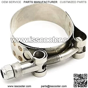 35MM/40MM Exhaust Pipe Clamp Heavy Duty T-Bolt Clamp For Harley Honda Yamaha Kawasaki Suzuki ATV Stainless Steel Turbo Exhaust Intercooler Silicone Coupler 1pack