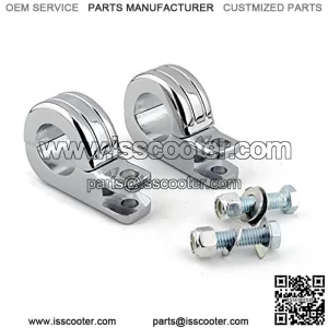 Motorcycle Foot Control Component: Clash Highway Peg Mounts, Universal Fit for 1-1/2" 38MM Engine Guards/Tubing