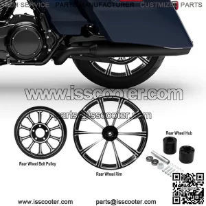 18x5.5" Rear Wheel Rim w/ Hub Belt Pulley Fit For Harley Street Glide 2008-2023 (For: Harley-Davidson)